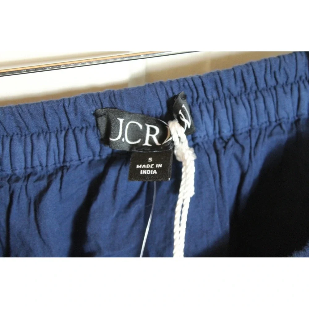 J. Crew NWT Women's Pull-On Midi Skirt Dip-Dyed Cotton Voile Size S Blue White